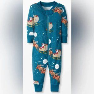 NEW Hanna Andersson Organic Cotton Santa Sleigh Ride Pajamas Size 80 (18-24M)